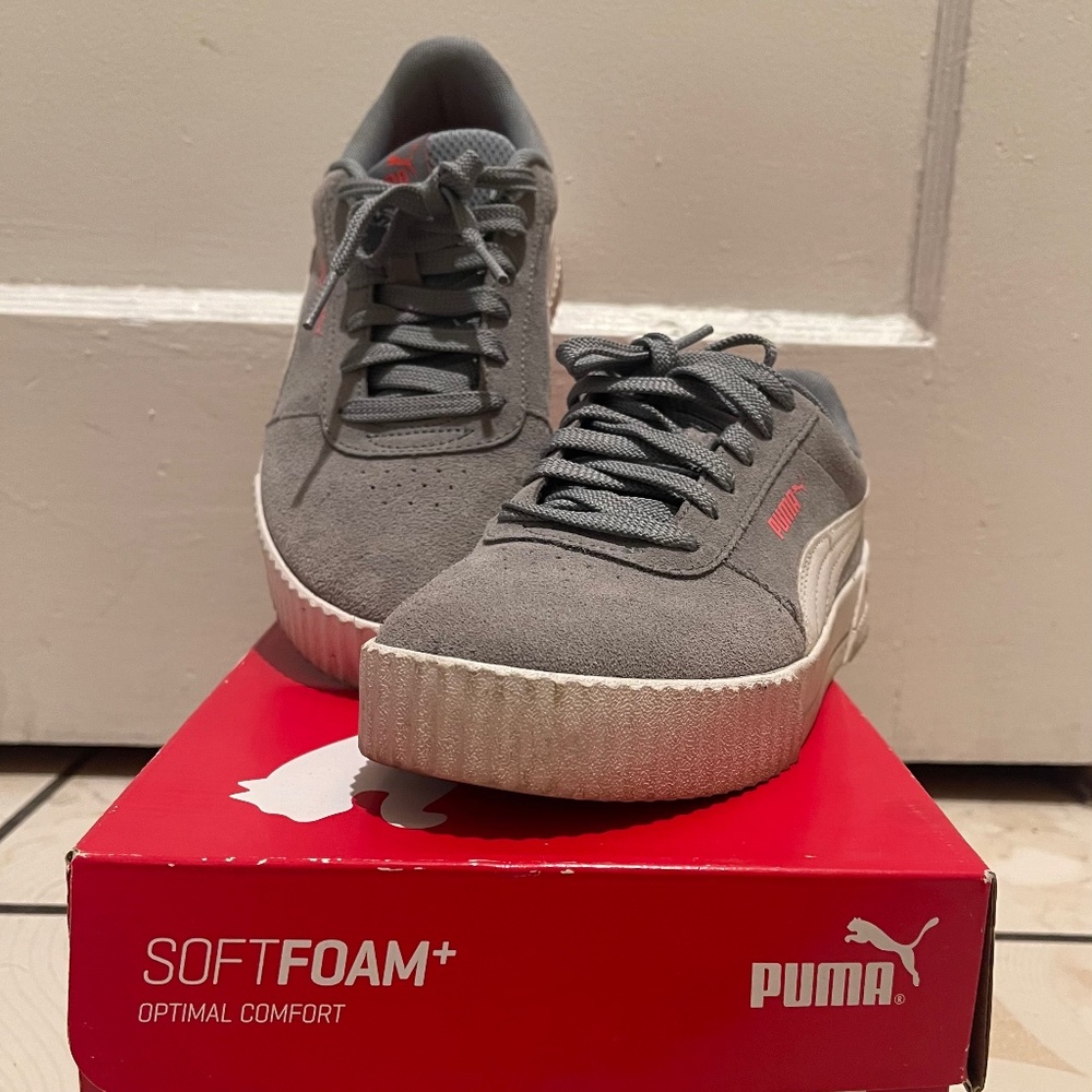 Puma Carina Women’s Sneakers Tradewind/white Size 7.5 # 369864-05